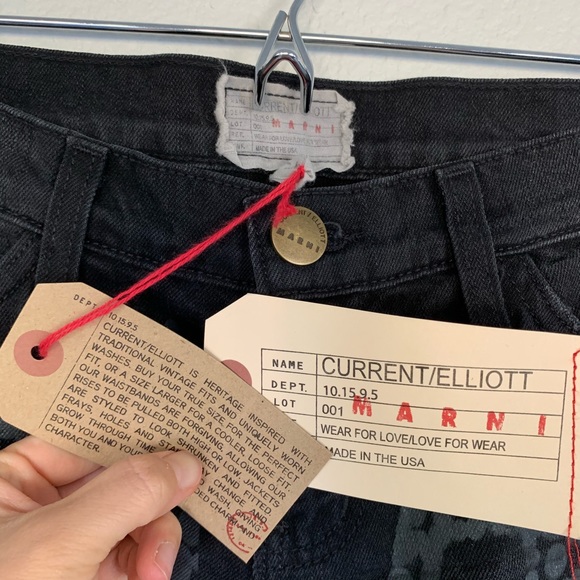 NWT Current Elliott x Marni Pearl print jeans 27 - Picture 3 of 6